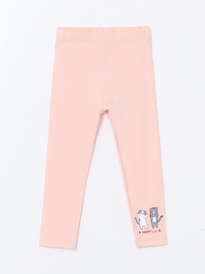 Lc Waikiki Yeni Sezon Beli Lastikli Baskılı Kız Çocuk Tayt