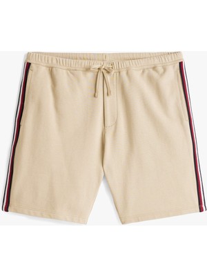 Tommy Hilfiger Erkek Bej Tommy Hilfiger Global Strıpe Sweats, Rbt Bej Erkek Eşofman Altı