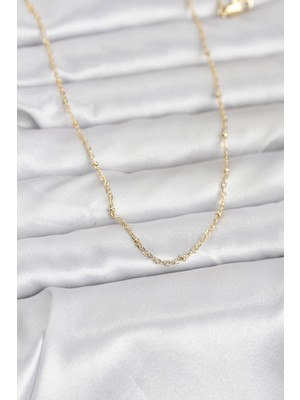 cm 14K Gold Renk Burgu Model 60 cm Kadın Ke