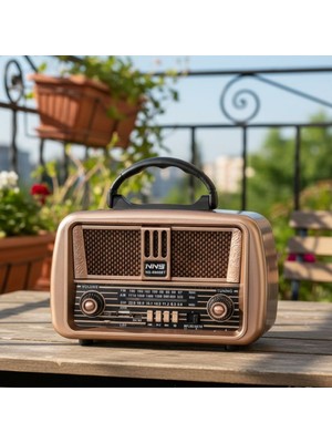 Dexxony Nostaljik Fm Radyo & Bluetooth Hoparlör - Şarjlı, Usb/sd Destekli, Kahverengi Retro Radyo (Videolu Ürün)