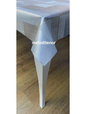 Derya Ince Deri Kumaş astar yüzeyi pürüzsüz Gümüş Simli Parlak Lüks Modern Pvc Muşamba Masa Örtüsü