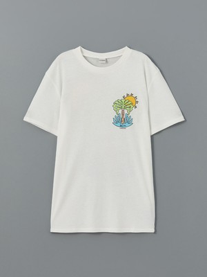 Lc Waikiki Yeni Sezon Bisiklet Yaka Baskılı Penye Erkek Çocuk Tişört