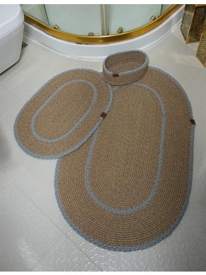 BB Carpet Jüt Hasır Banyo Takımı ,banyo Paspas Takımı ,paspas