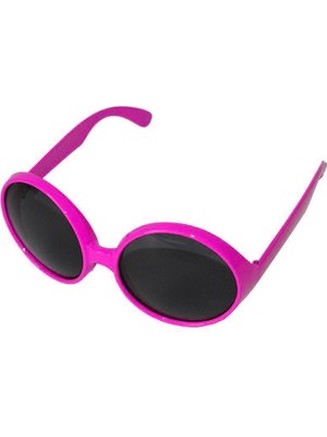 Go İthalat Yuvarlak Yeşilçam 80 Li 90 Lı Yıllar Parti Gözlüğü Retro Pembe Renk (5473)