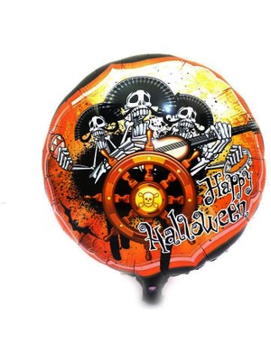 Go İthalat Kuru Kafalı Korsanlar Halloween Şekilli Folyo Balon 45 cm (5473)