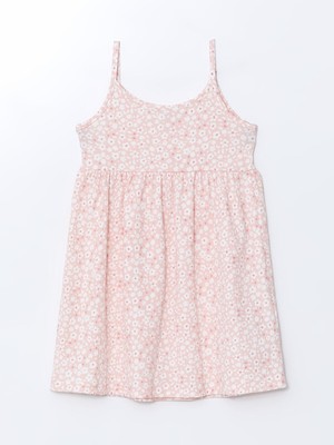 Lc Waikiki Yeni Sezon Kare Yaka Çiçekli Kız Çocuk Elbise