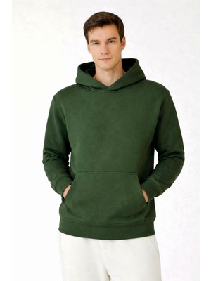Coupon Kapüşonlu Sweatshirt - Yeşil