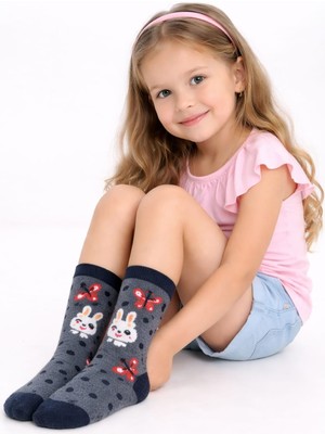 Gigi Giyim Tavşan Kelebekli Kız Çocuk Soket Çorap