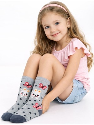 Gigi Giyim Tavşan Kelebekli Kız Çocuk Soket Çorap