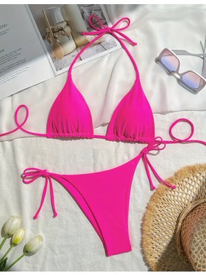 Punix Punıx Özel Seri Üçgen  Brazilian Beach Wear Leke Tutmayan Scuba Sexy Kadın Bikini Takımı
