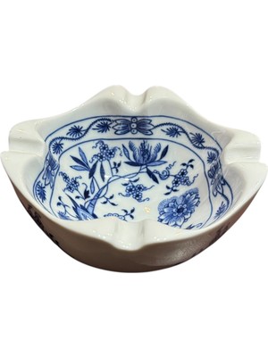 TT Çekoslavak Zwiebeumuster Porselen Küllük 12,5 cm 12,5 cm 6 cm Ölçülerinde