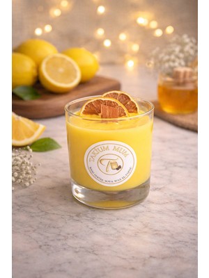 Limon Kokulu Doğal Soya Wax Mum