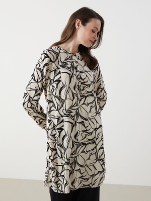 Lc Waikiki Yeni Sezon Hakim Yaka Desenli Kadın Tunik