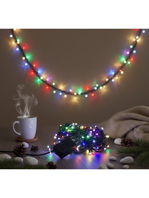 baytoptan LED Damla Uçlu Rgb Dekoratif Işık 10 Metre 100