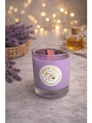 Lavanta Kokulu Doğal Soya Wax Mum