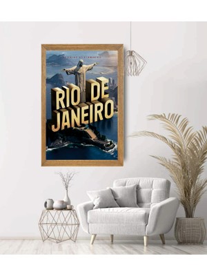 Lioncraft Brezilya Rio De Janeiro Tablo, Wallpaper, Duvar Tablosu, Çerçeveli Cam Tablo 50X70CM