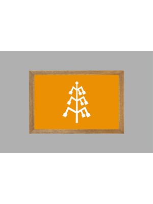 Lioncraft Karahanlılar Devleti Bayrağı Tablo, Çerçeveli Cam Tablo 40X60 cm