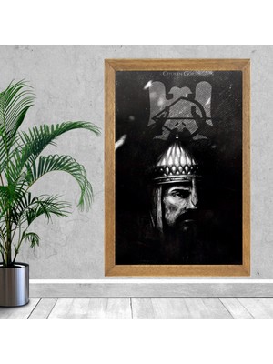 Lioncraft Büyük Selçuklu Devleti, Sultan Alparslan Tablo, Çerçeveli Cam Tablo 40X60 cm
