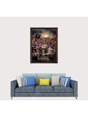 Lioncraft Türkçü, Mustafa Kemal Atatürk , Türk, Çerçeveli Cam Duvar Tablosu 40X60 cm Sp9