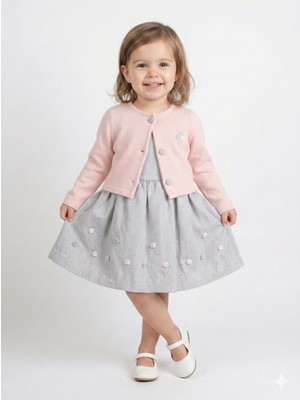 Moonstar Kız Çocuk Bolerolu Elbise Takım 1-4 Yaş 52064