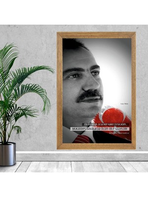 Lioncraft Muhsin Yazıcıoğlu Tablo, Wallpaper, Duvar Tablosu, Çerçeveli Cam Tablo 40X60CM