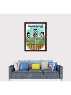 Lioncraft Deniz Gezmiş ve Arkadaşları Çerçeveli Duvar Tablosu 40X60 cm
