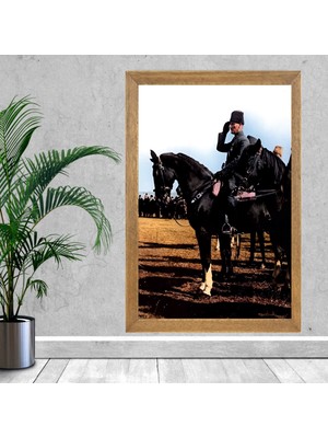 Lioncraft Mustafa Kemal Atatürk Tablo, Çerçeveli Cam Tablo 50X70 cm