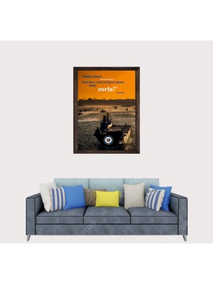 Lioncraft Türkçü, Türk Deniz Kuvvetleri, Piri Reis, Çerçeveli Cam Duvar Tablosu 50X70CM