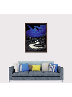 Lioncraft Gece Manzarası 1 Çerçeveli Duvar Tablosu 50X70 cm