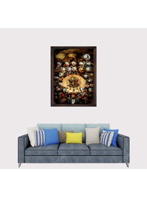 Lioncraft Osmanlı Padişahları 1 Wallpaper Çerçeveli Duvar Tablosu 40X60 cm