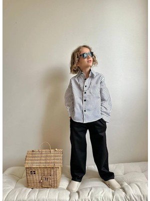 Aden Erkek Çocuk Gabardin Pantalon ve Gömlek Alt Üst Takım