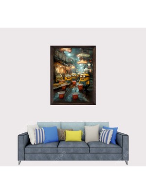 Lioncraft Minnions Mc Donaldsta Çerçeveli Duvar Tablosu 50X70 cm
