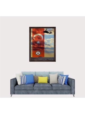 Lioncraft Türkçü, Türk Donanması, Mavi Vatan, Çerçeveli Cam Duvar Tablosu 50X70 cm Sp2