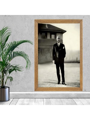 Lioncraft Mustafa Kemal Atatürk Tablo, Çerçeveli Cam Tablo 40X60 cm