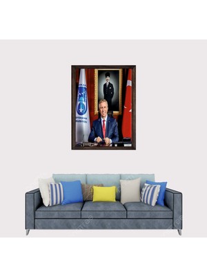 Lioncraft Ankara Belediye Başkanı Mansur Yavaş Çerçeveli Duvar Tablosu 50X70 cm