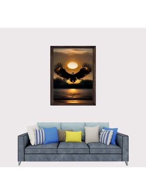 Lioncraft Kartal 3 Çerçeveli Duvar Tablosu 40X60 cm