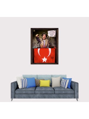 Lioncraft Kemal Sunal Zübükzade Çerçeveli Duvar Tablosu 40X60 cm