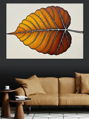 Karizma Tablo Güz Yaprağı Sonbahar Dokusu Dekoratif Kanvas - Mdf Ahşap Tablo