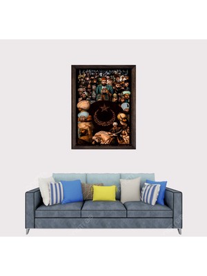 Lioncraft Osmanlı Padişahları Wallpaper Çerçeveli Duvar Tablosu 40X60 cm