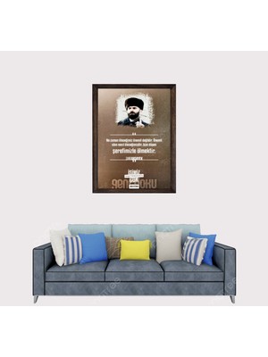 Lioncraft Şamil Basayev Sözü  Çerçeveli Duvar Tablosu 50X70 cm