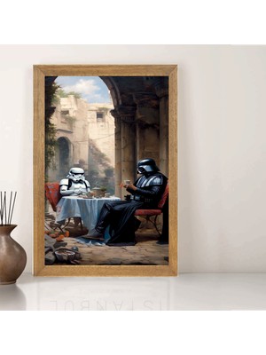 Lioncraft Star Wars Tablo, Wallpaper, Komik, Duvar Tablosu, Çerçeveli Cam Tablo 50X70CM