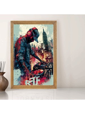 Lioncraft Şehir Manzaralı Dji Tablo, Wallpaper, Duvar Tablosu, Çerçeveli Cam Tablo 40X60CM