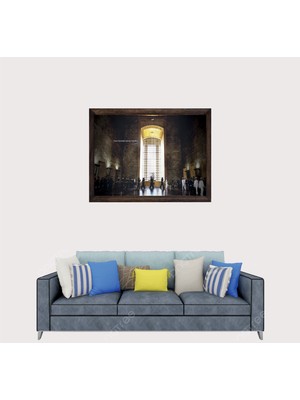 Lioncraft Türkçü, Anıtkabir, Mustafa Kemal Atatürk, Çerçeveli Cam Duvar Tablosu 40X60 cm