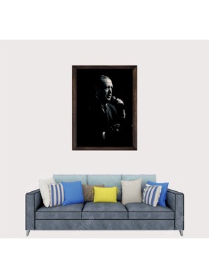 Lioncraft Cumhurbaşkanımız Recep Tayyip Erdoğan, Çerçeveli Cam Duvar Tablosu 40X60 cm Sp2