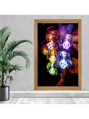 Lioncraft Marvel Tablo, Çerçeveli Cam Tablo 40X60 cm