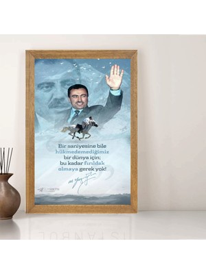 Lioncraft Muhsin Yazıcıoğlu  Tablo, Çerçeveli Cam Tablo 40X60 cm