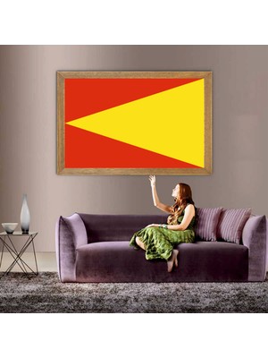 Lioncraft Babür Imparatorluğu Devleti Bayrağı  Tablo, Çerçeveli Cam Tablo 50X70 cm