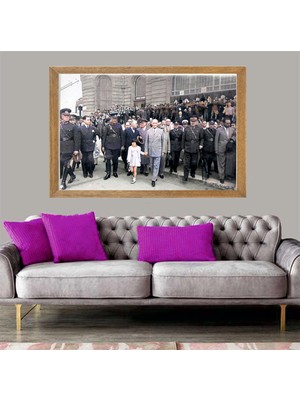Lioncraft Mustafa Kemal Atatürk Tablo, Çerçeveli Cam Tablo 40X60 cm