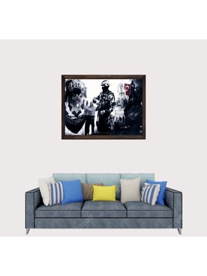 Lioncraft Türkçü, Polis Özel Harekat, Pöh, Çerçeveli Cam Duvar Tablosu 40X60 cm Sp1
