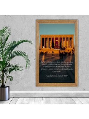 Lioncraft Anıtkabir, Atatürk Tablosu Çerçeveli Cam Tablo 50X70 cm